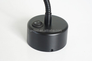 1*3W 220V de Aluminio flexible serpiente led cabecera <span class=keywords><strong>Lámpara</strong></span> de lectura para la cama - Product Image 3
