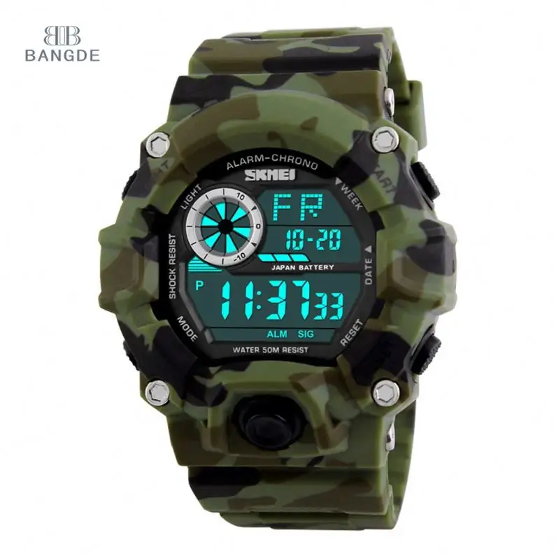 Skmei 1019 camouflage watch digital branded men sport wrist watch waterproof