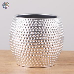 Exquise miroir argent fleur large baie vitrée en céramique <span class=keywords><strong>jardin</strong></span> gros bonsaï pots fabriqués en Chine - Product Image 1
