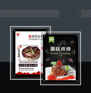 bar menu restaurant snap frame led cinematic ultra-thin light in the box