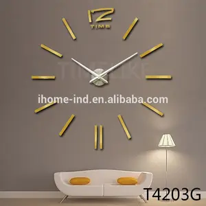 sıcak satış duvar sticker saati mekanik saat ev dekor