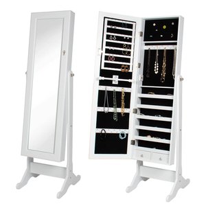Afsluitbare Sieraden Staande Kast Kast Kast Met Spiegel - Product Image 1