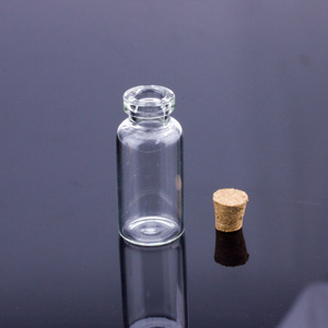 1ml, 3ml, 5ml ,10ml piccola mini fiala di vetro trasparente con coperchio in sughero, bottiglia dei desideri - Product Image 4