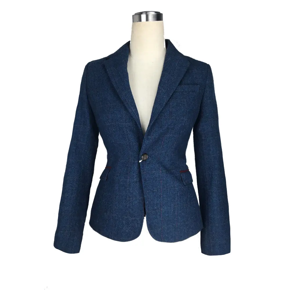 गर्म बेच कस्टम मेड 100% कपास एकल बटन फैशन महिलाओं बिजनेस सूट