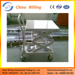 Petite table élévatrice à ciseaux hydraulique électrique, chariot à main hydraulique - Product Image 3