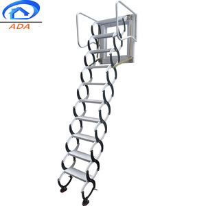 Hot Sale Indoor No Used New Metal Electric <strong>Wall</strong> Mounted Retractable <strong>Ladder</strong> Attic <strong>Ladders</strong> - Product Image 3