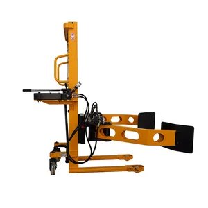 Semi automatico elettrico straddle portatile di carico e scarico carrello elevatore rotante morsetto rotolo di carta sollevatore stacker