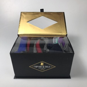 HC fabricación de envases nuevo producto de lujo de encargo de cierre magnético caja de <span class=keywords><strong>regalo</strong></span> calcetines de embalaje <span class=keywords><strong>con</strong></span> <span class=keywords><strong>cinta</strong></span> corbata - Product Image 5