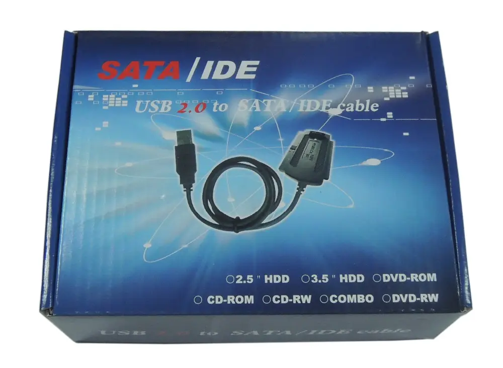 USB 2.0 IDE SATA 2.5 3.5 HDD dönüştürücü kablosu