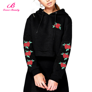 Gran stock gris manga larga blusa floral diseño mujeres cuello redondo sudadera - Product Image 1