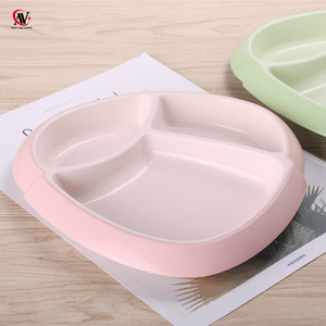 <span class=keywords><strong>Assiette</strong></span> de repas en Fiber de <span class=keywords><strong>bambou</strong></span> pour enfants, 3 compartiments, plats sûrs pour bébés, vaisselle nouveau - Product Image 2