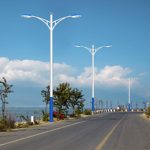 Q235 Galvanized Steel Hot-Dip Solar Street <strong>Light</strong> <strong>Pole</strong> 4m-8m 50-Year Lifespan 180km/h Wind Resistant Powder-Coated - Product Image 6