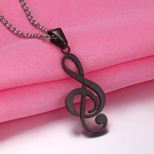 IP placcatura lucidato a specchio in acciaio inox <span class=keywords><strong>musica</strong></span> mote <span class=keywords><strong>collana</strong></span> ciondolo di diamanti - Product Image 5