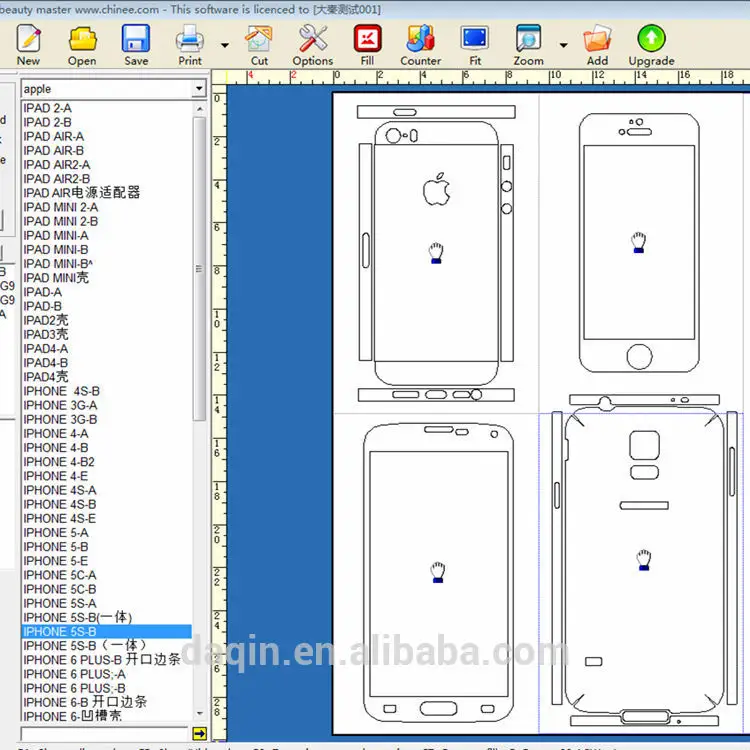 software del telefono mobile per facendo adesivo