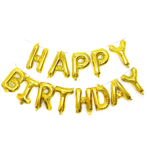 <span class=keywords><strong>al</strong></span> por mayor oro plata hoja alfabeto carta globo para feliz cumpleaños fiesta decoración - Product Image 4