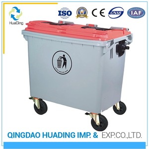 Cubo de la <span class=keywords><strong>basura</strong></span> de acero bajo precio industrial <span class=keywords><strong>con</strong></span> 4 <span class=keywords><strong>ruedas</strong></span> - Product Image 1