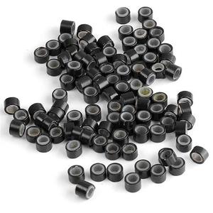 Alicate de extensão de cabelo, ferramenta profissional de extensão de cabelo com 100 peças de 5mm, micro anéis de silicone, gancho de gravata de cabelo - Product Image 5