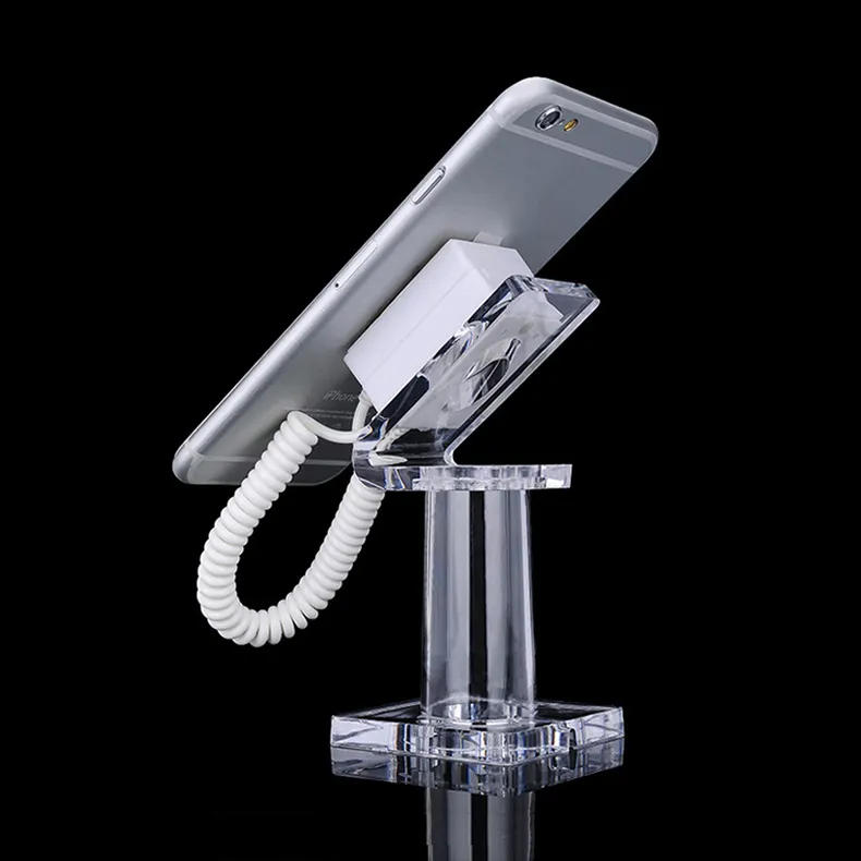 クリアアクリル携帯電話ディスプレイホルダー展示会格納式スプリングケーブル付き磁気モバイルセキュリティスタンド