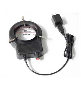 Lampe d'éclairage annulaire à LED pour <span class=keywords><strong>Microscope</strong></span> stéréo, excellente lumière circulaire de 52 LED, réglable, 5 pièces - Product Image 6