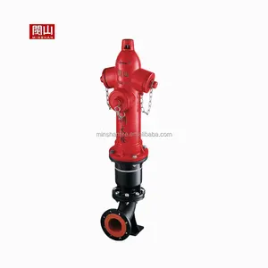 Hydrant de hierro fundido rojo para exteriores, solución de agua o espuma para lucha contra incendios, brida de 100mm, SA100/65-1,6