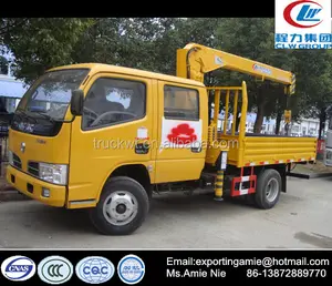 Dongfeng <span class=keywords><strong>crew</strong></span> cab-grúa telescópica de 3 toneladas, camión a la venta - Product Image 1