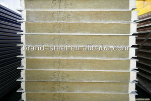 Panel de pared de panel ecológico <span class=keywords><strong>barato</strong></span> lana de roca Sandwish borad prueba de fuego - Product Image 3