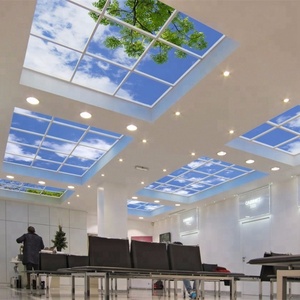 595X595X9Mm 40W Verstelbare Dimbare Binnenverlichting Vierkant Verzonken <span class=keywords><strong>Led</strong></span>-Paneellamp Plafondlamp Sky Window Blauw Dakraam - Product Image 6