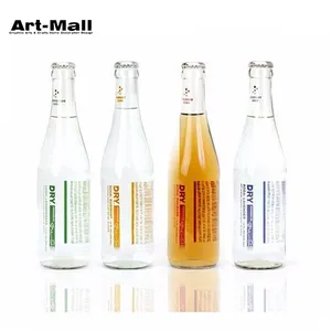 Best selling round shape 330ml glass transparent beer bottle with tin cap