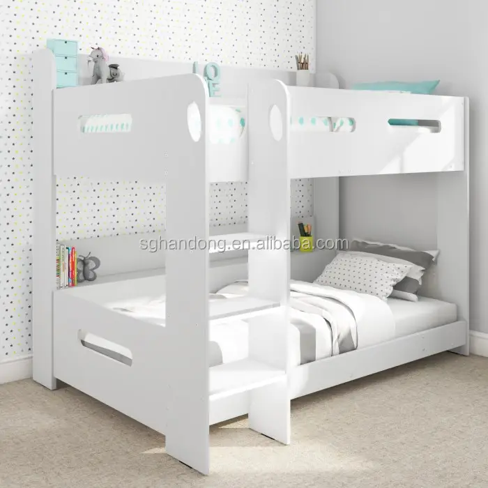 เตียงสามชั้นไม้ขาวแข็ง3เตียงโครงเตียงคู่และเตียงเดี่ยว