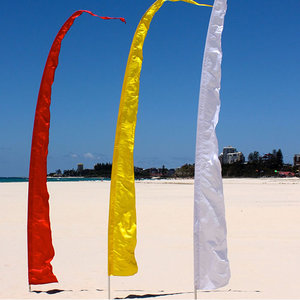 Bay Quảng Cáo Bãi Biển Bali Cờ Lông Vũ Nhỏ Tùy Chỉnh Vải In Ấn Biểu Ngữ Bãi Biển Với Cột Cờ - Product Image 1