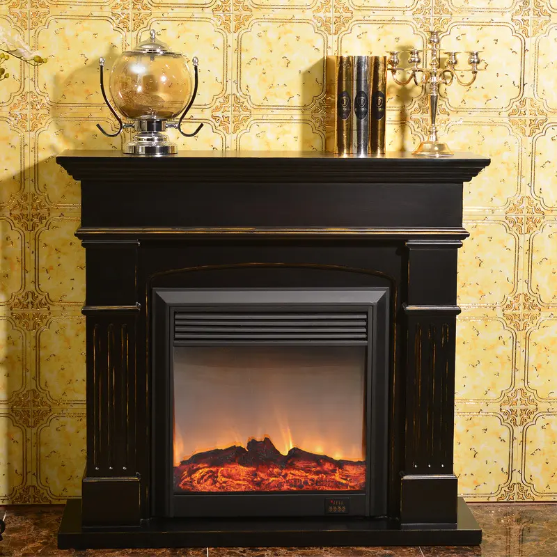 सस्ते पच्छम समकालीन चिमनी स्टोव फ्रेम के साथ लकड़ी इलेक्ट्रिक fireplaces