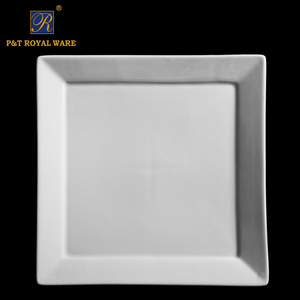 For Ceramic White Porcelain 6 Inch <strong>Square</strong> Dinner <strong>Plate</strong> <strong>Set</strong> for Horeca Use Modern Luxury Handpainted Eco-Friendly Wholesale - Product Image 1