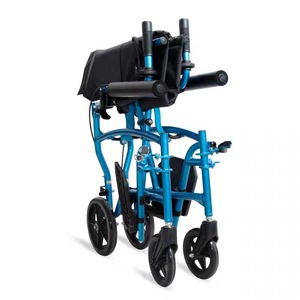 La più popolare sedia a rotelle pieghevole leggera con poggiapiedi a dondolo per attrezzature di terapia fisica - Product Image 2