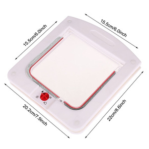 Pequeña solapa de plástico blanca para gatos con bloqueo de 4 vías y bloqueable para gatos domésticos - Product Image 3