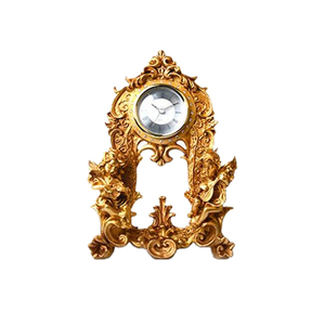 Nanweiカスタム樹脂装飾ゴールドエンジェルアートウォールクロック - Product Image 1