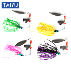 jig head blade fishing lure silicone skirt spinner bait
