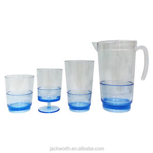 JACK WORTH Pichet à jus Carafa 2 tons en plastique acrylique au design mignon pour la maison et les fêtes - Product Image 3