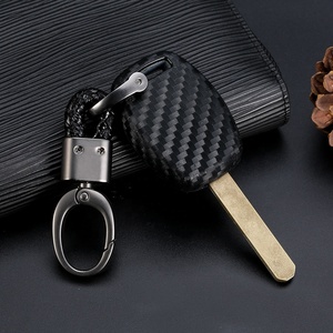 Étui de protection pour clé de voiture en silicone et fibre de carbone, <span class=keywords><strong>porte</strong></span>-clés pour <span class=keywords><strong>HONDA</strong></span> Accord <span class=keywords><strong>Civic</strong></span> CRV Pilot Fit 2007 2008 2009 2010-2013 - Product Image 3