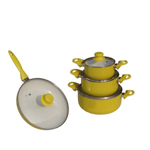 8 Stuks Aluminium Keramische Non-Stick Coating Wok <span class=keywords><strong>Pan</strong></span> Hoge Kwaliteit Kookgerei Set Fitness Kookideeën Melkpan Sourcing Nieuwe Producten