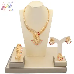 Wedding dress African jewelry sets gold plated jewelry wholesale cheap gold plated jewelry