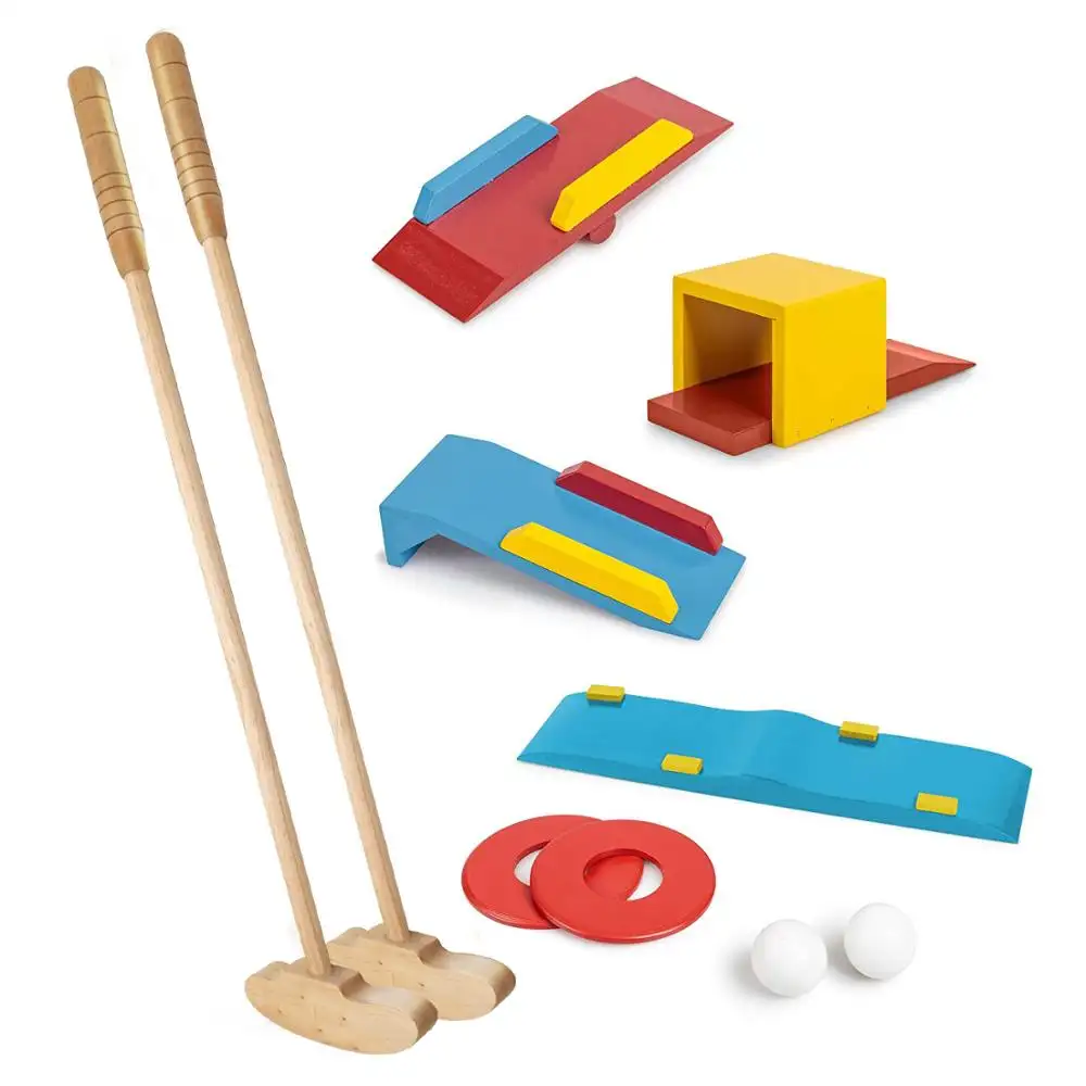 Деревянные комнатные мини-игрушки для гольфа для всей семьи, обучающая игра и подарок для детей