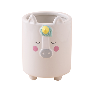 <span class=keywords><strong>Maceta</strong></span> suculenta en forma de <span class=keywords><strong>unicornio</strong></span> para decoración del hogar, Animal de dibujos animados de cerámica - Product Image 6