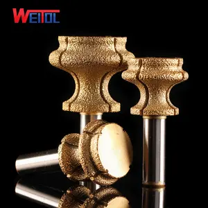 High Performance electricplated diamond special moulding router bit for marble cutting