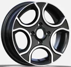 Mooie 13 Inch 4X100 Zwart Machine Auto Velgen Lichtmetalen Wielen