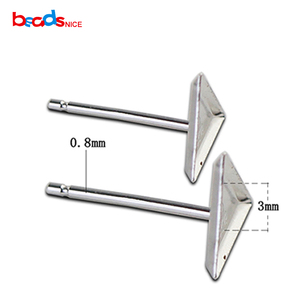 Pendientes Triangulares de Plata de Ley 925 Beadsnice ID <span class=keywords><strong>27003</strong></span> para Moda, Pendientes de 3 mm - Product Image 6