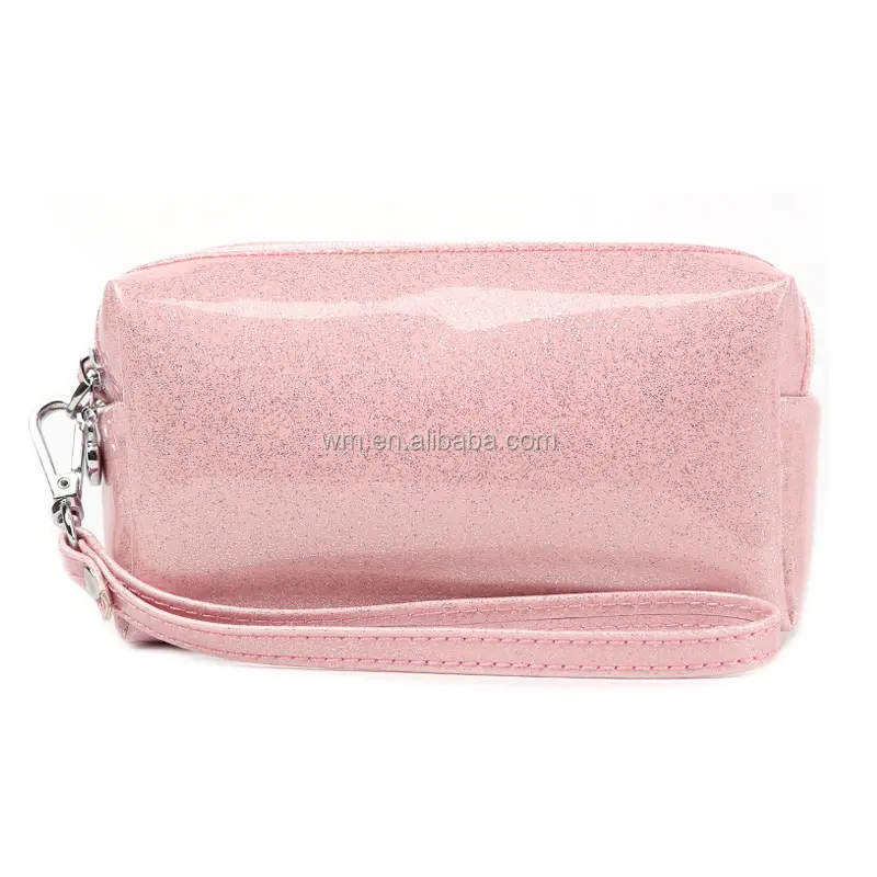 Pochette à paillettes pour maquillage et cosmétique, sac-cadeau, poignée Durable, vente en gros, pochette personnalisée