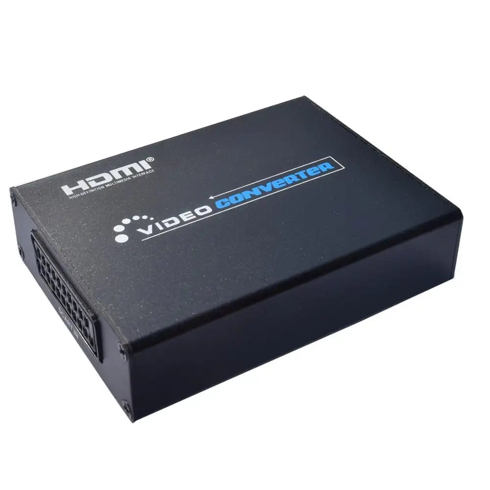 HD Video Converter SCART + HDMI to HDMI Converter Scale to 720P/1080P with Analog Coaxial Digital Audio Output