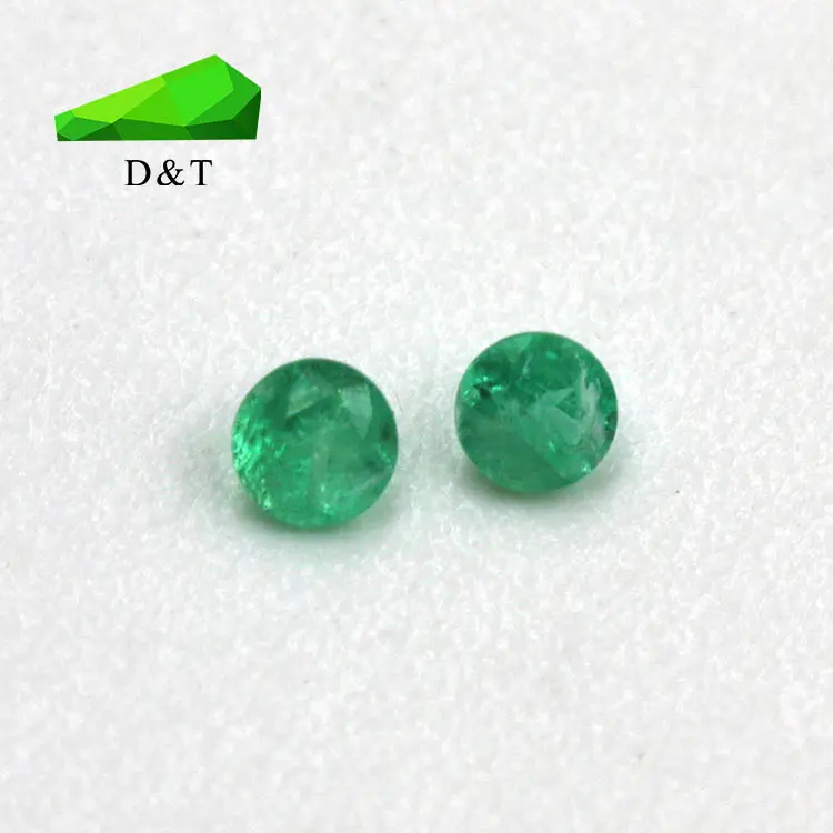 High quality small size 2mm natural loose gems green emerald stone prices