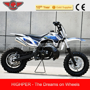 50cc kids cheap gas Dirt Motorcycle for selling db502a 10 "/10" - Product Image 1