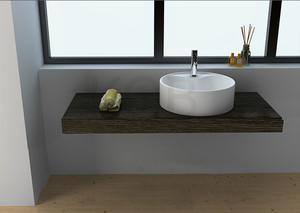 Villa <span class=keywords><strong>muebles</strong></span> de baño de piedra artificial lavabo del baño - Product Image 1